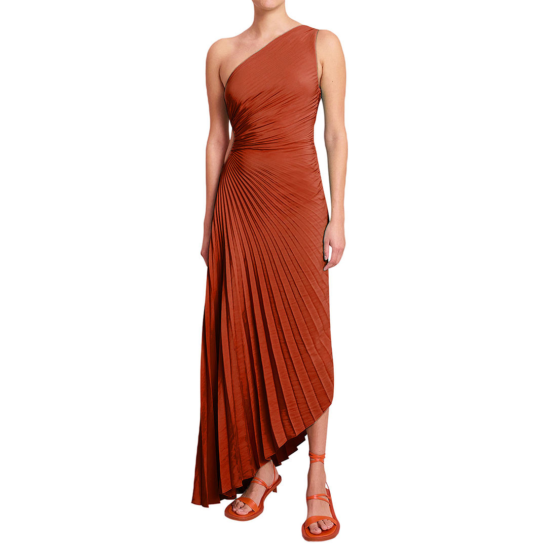 Elegant plissert kjole