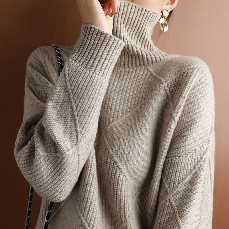 Genser med turtleneck