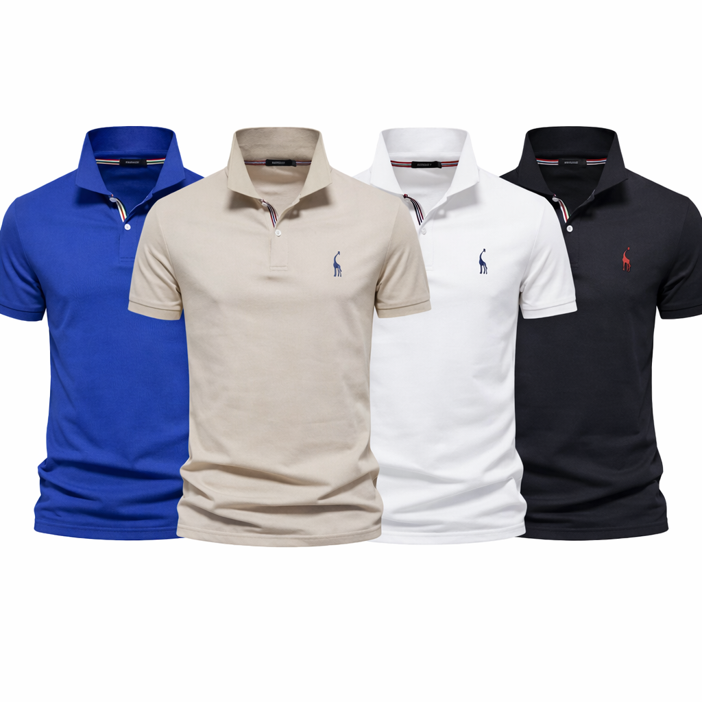 Klassisk Pique Polo for Herre – Kortermet i Bomull, Ensfarget og Perfekt til Sommeren Pakke