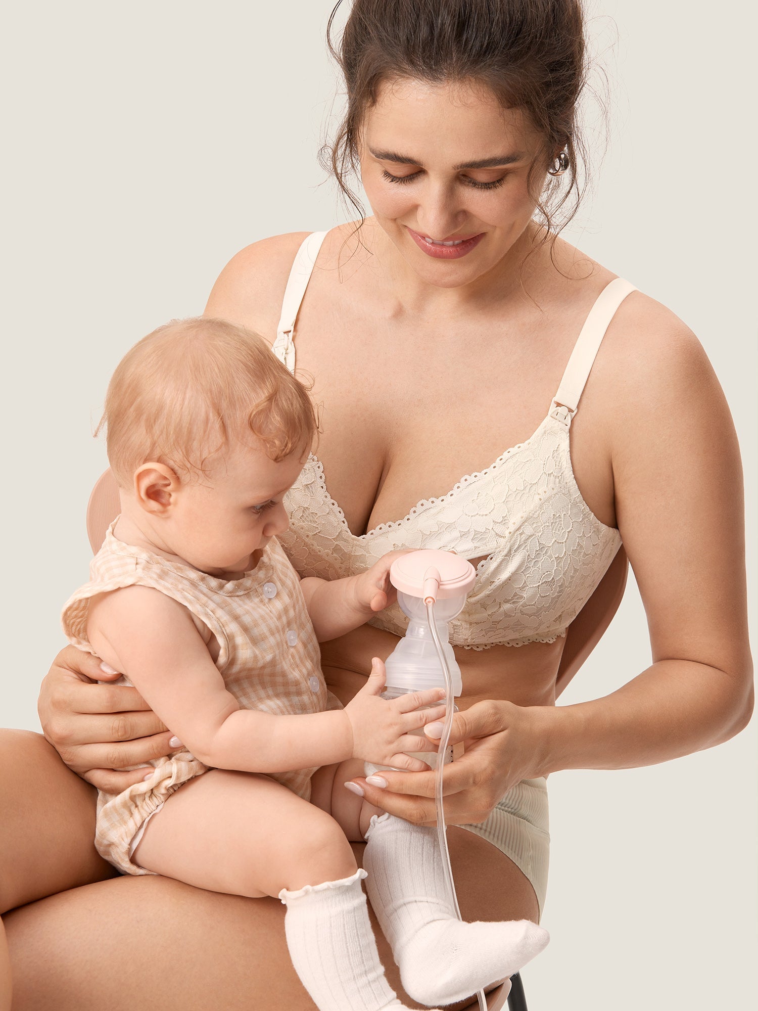 Handsfree pumpe-BH med bomullsfôr – ammebh og pumpe-BH i ett