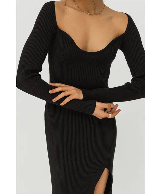 Elegant kjole med spalte