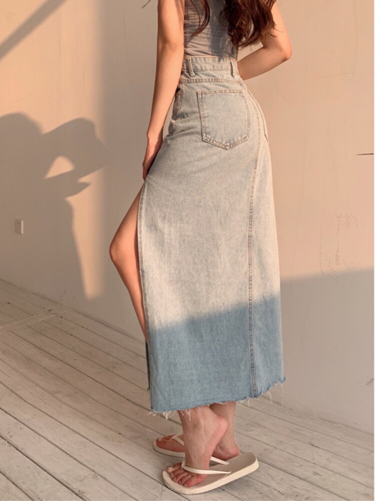 Vintage denimskjørt