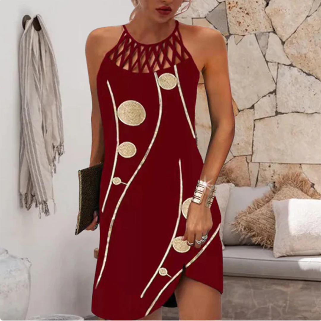 Elegant kjole med halterneck