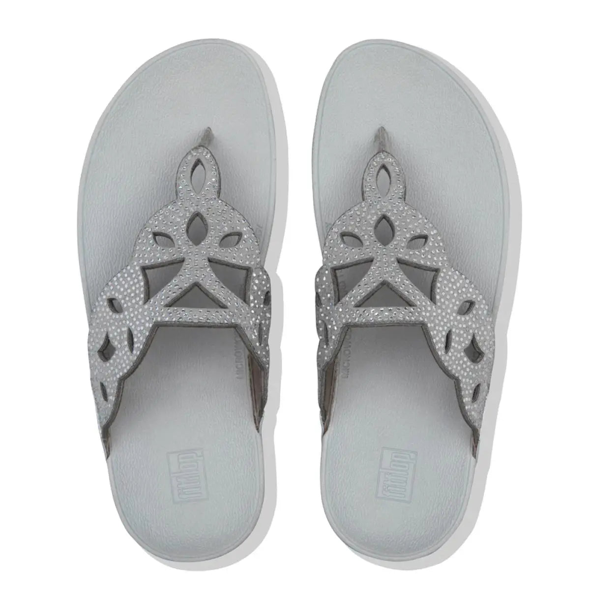 Thong-sandaler med rhinestones