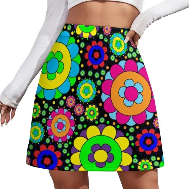 Groovy hippie retro moderne miniskjørt