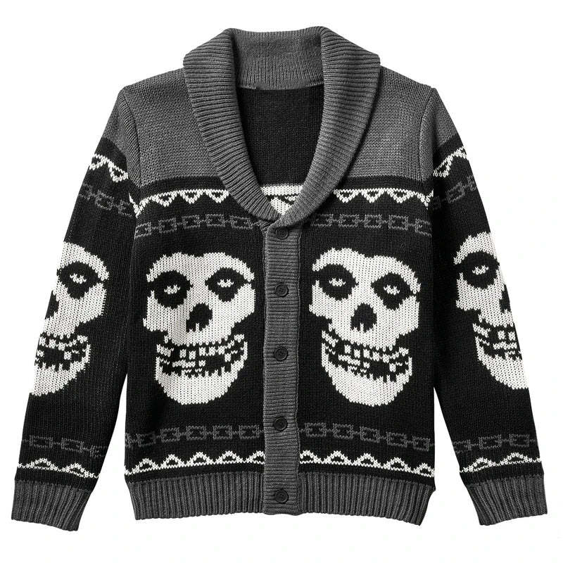 Gotisk skalle cardigan