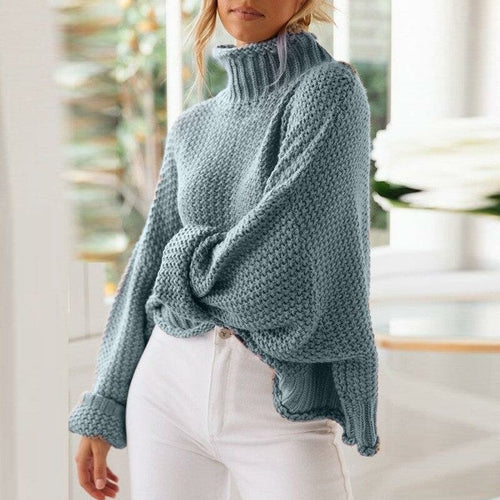Strikkede vintergensere for kvinner Pullover