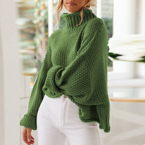 Strikkede vintergensere for kvinner Pullover