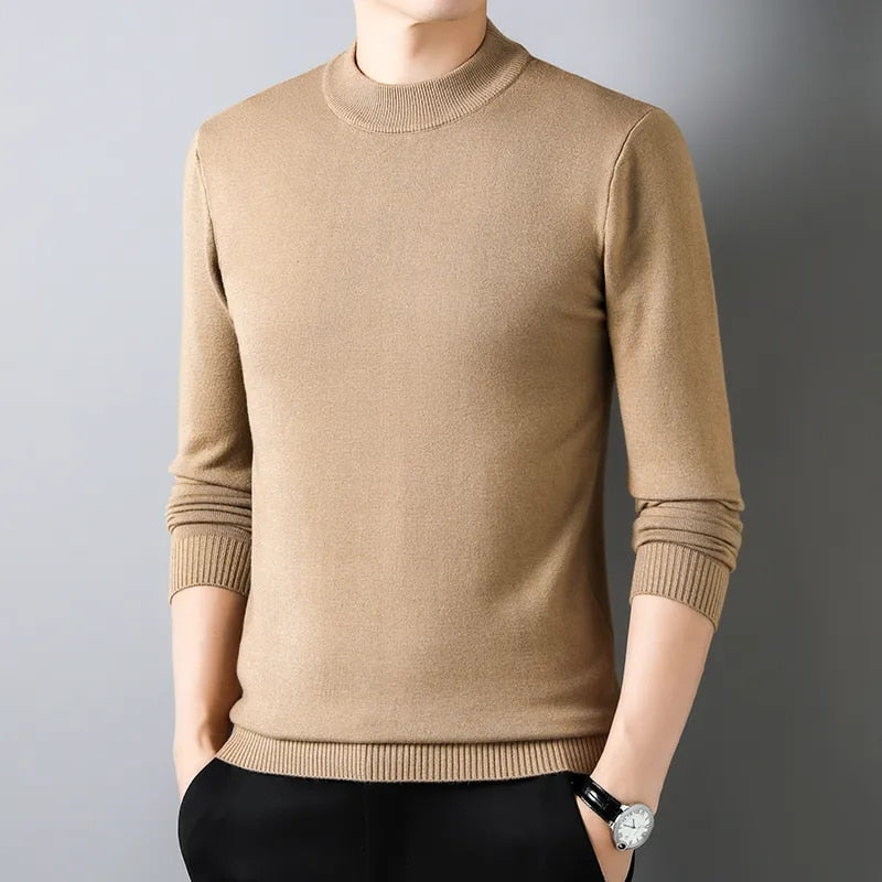 Strikkegenser med halv turtleneck