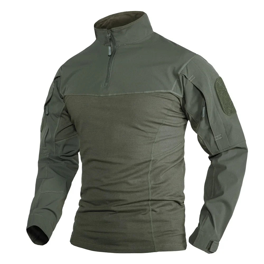 Herre – Langermet 1/4-zip tur- og treningsgenser med glidelåslommer