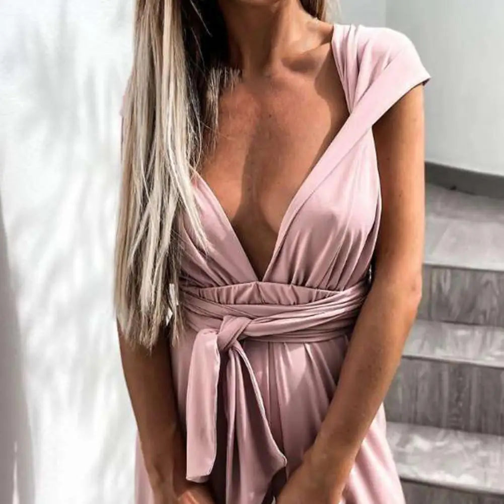Elegant jumpsuit med korsrygg