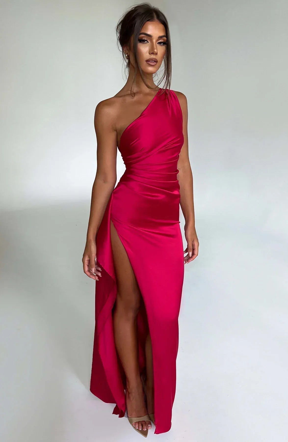 Satin Kvelds Maxi Kjole