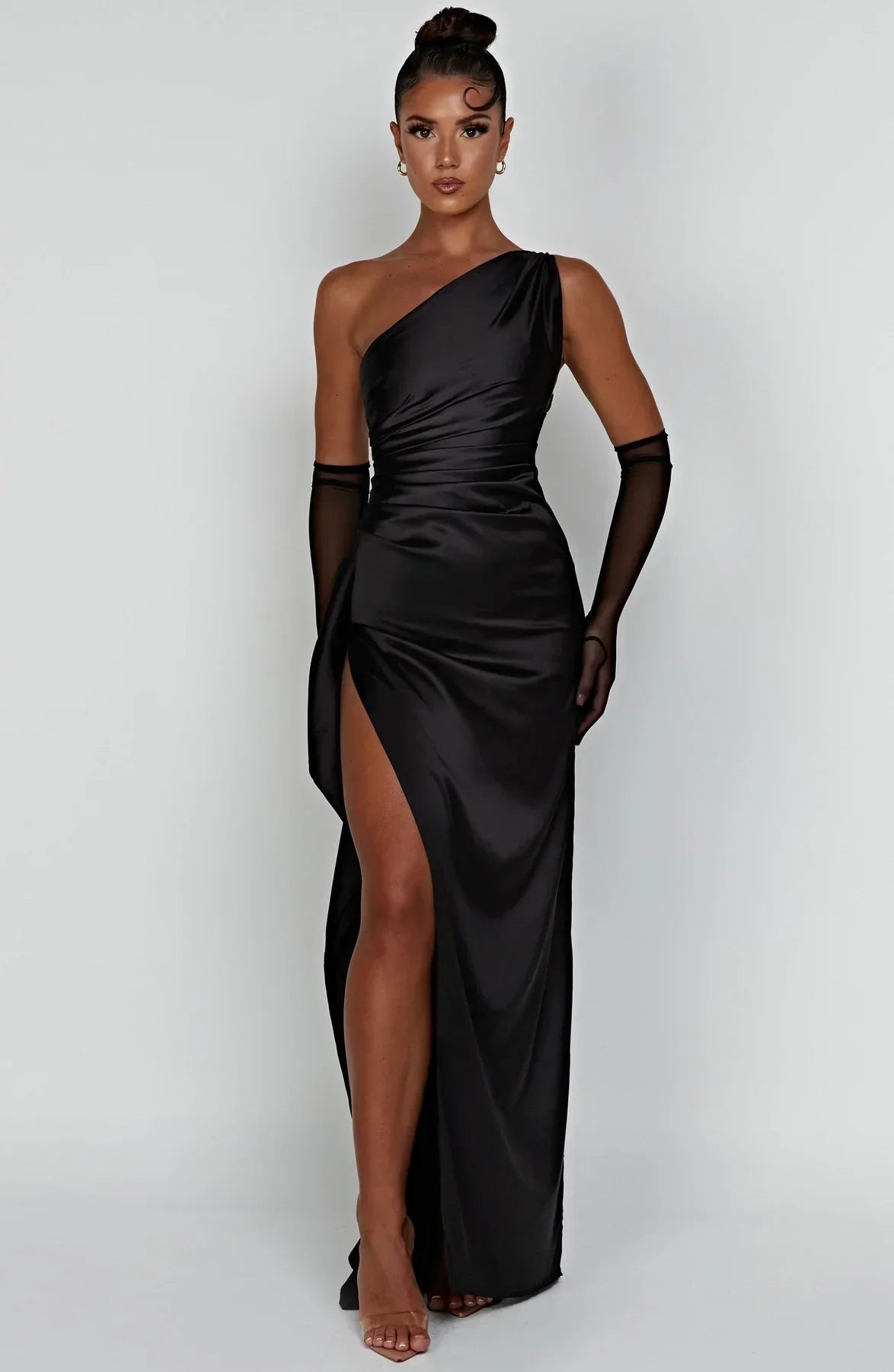 Satin Kvelds Maxi Kjole