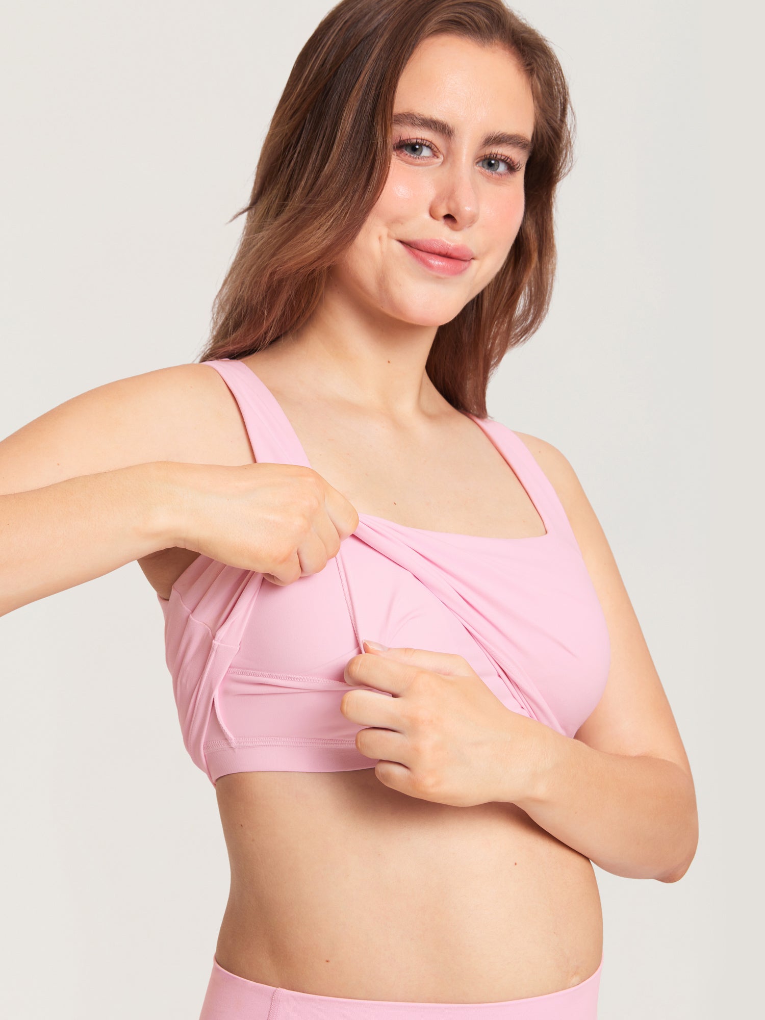 Pumpe-BH i croptop-modell – Natrelax® handsfree pumpetopp