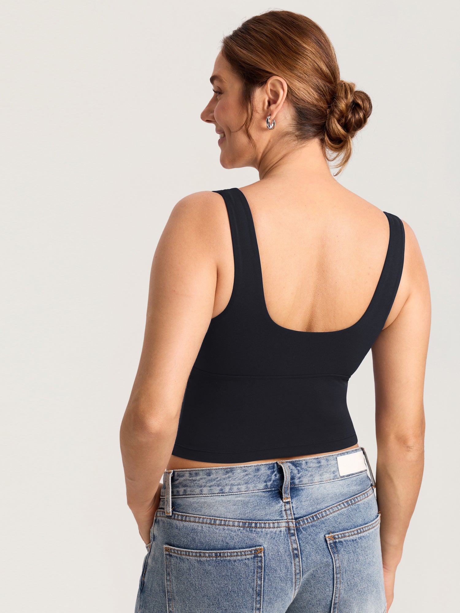 Ammetopp med omslag i croptop-modell – Natrelax® ammesinglet