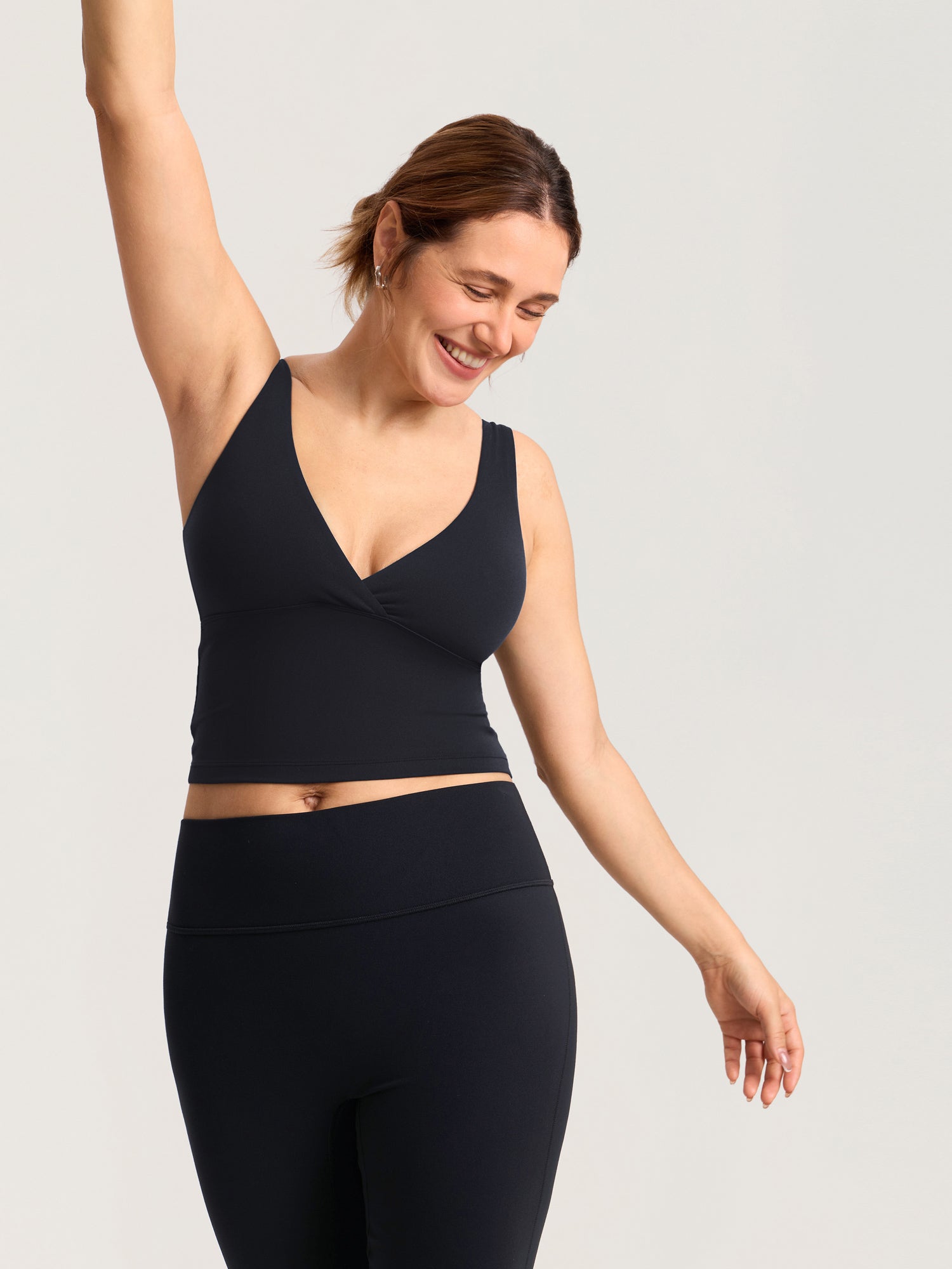 Ammetopp med omslag i croptop-modell – Natrelax® ammesinglet