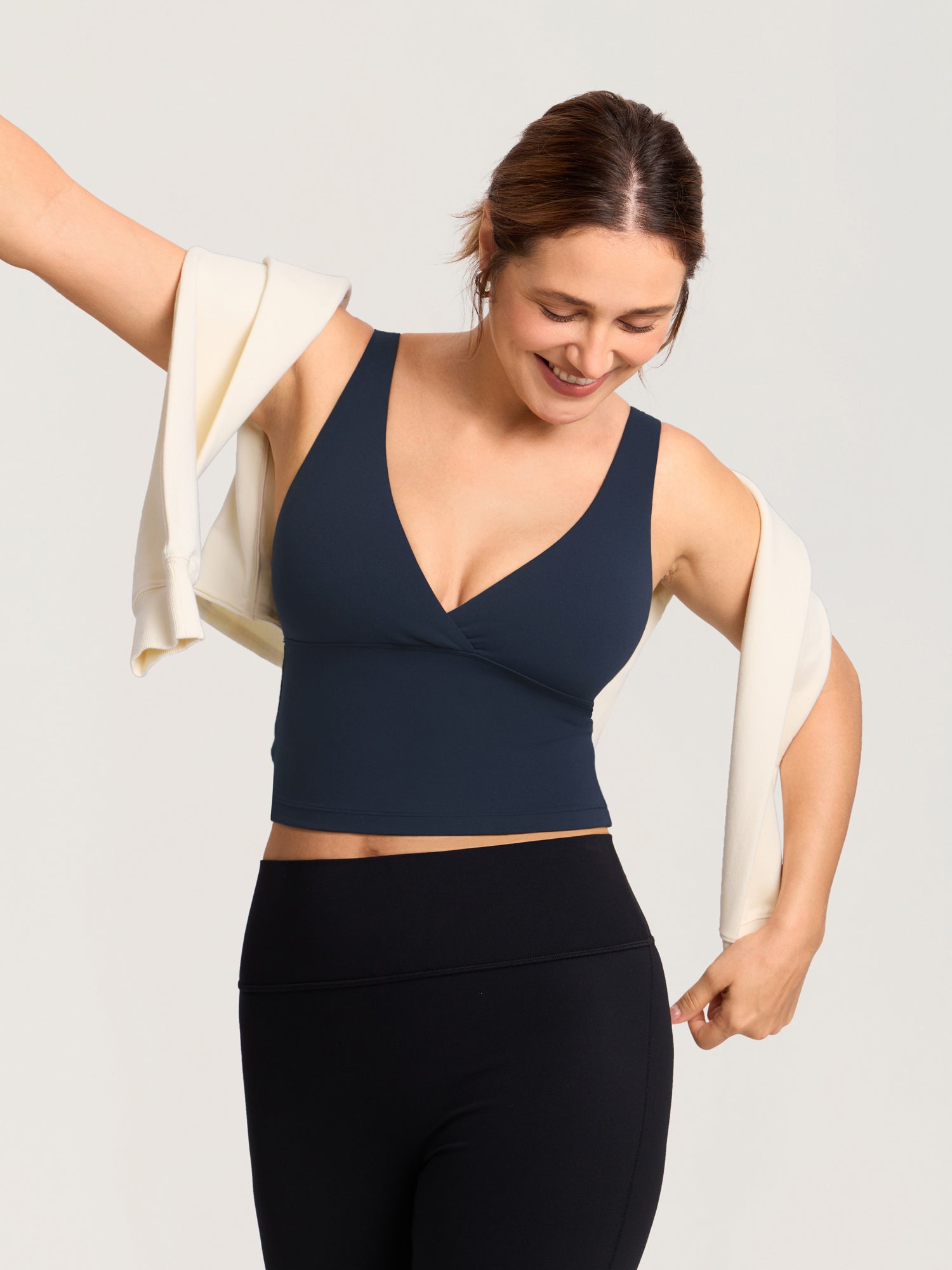 Ammetopp med omslag i croptop-modell – Natrelax® ammesinglet