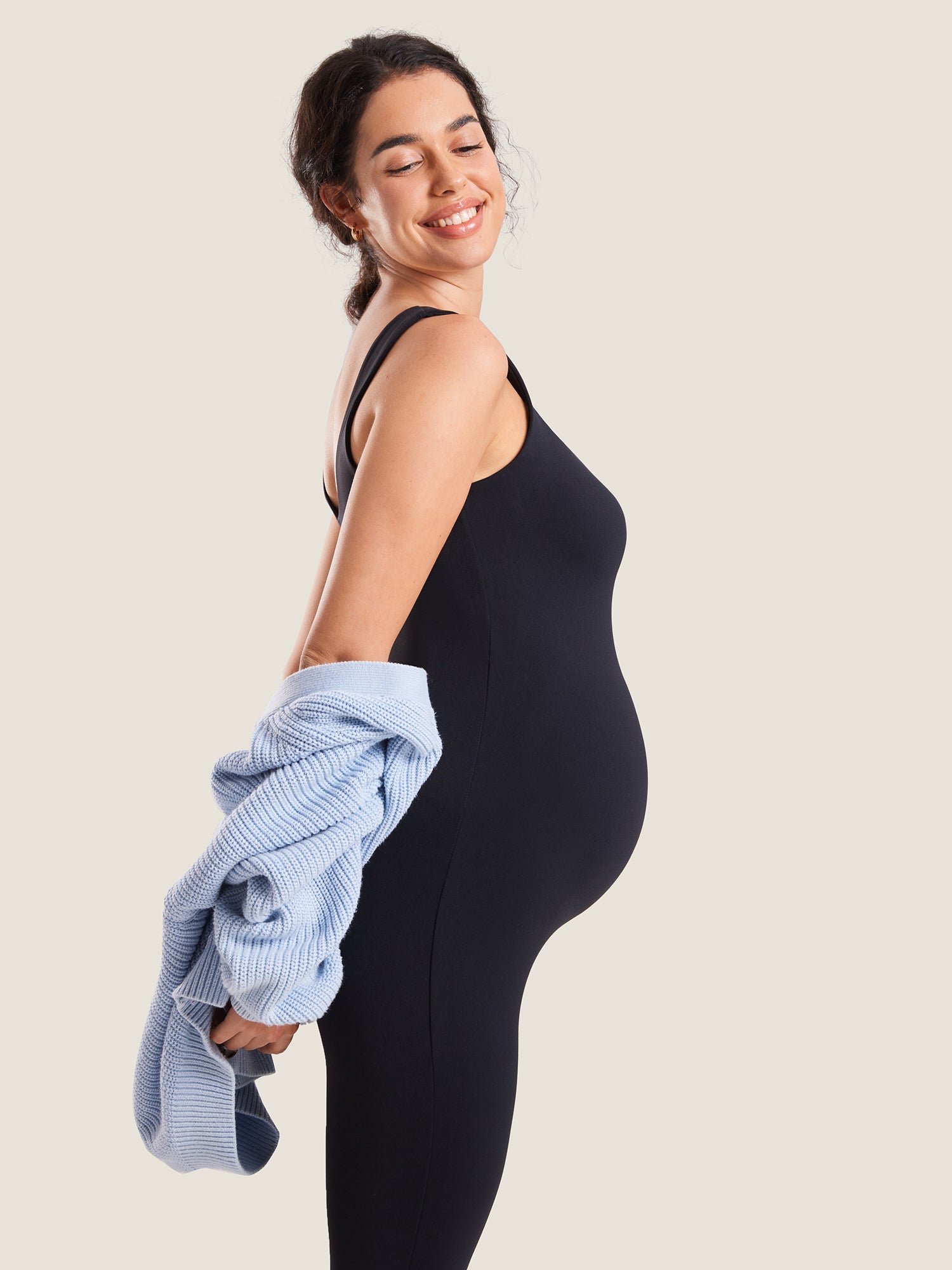 Gravid jumpsuit i mykt Natrelax® – buksedress for gravide