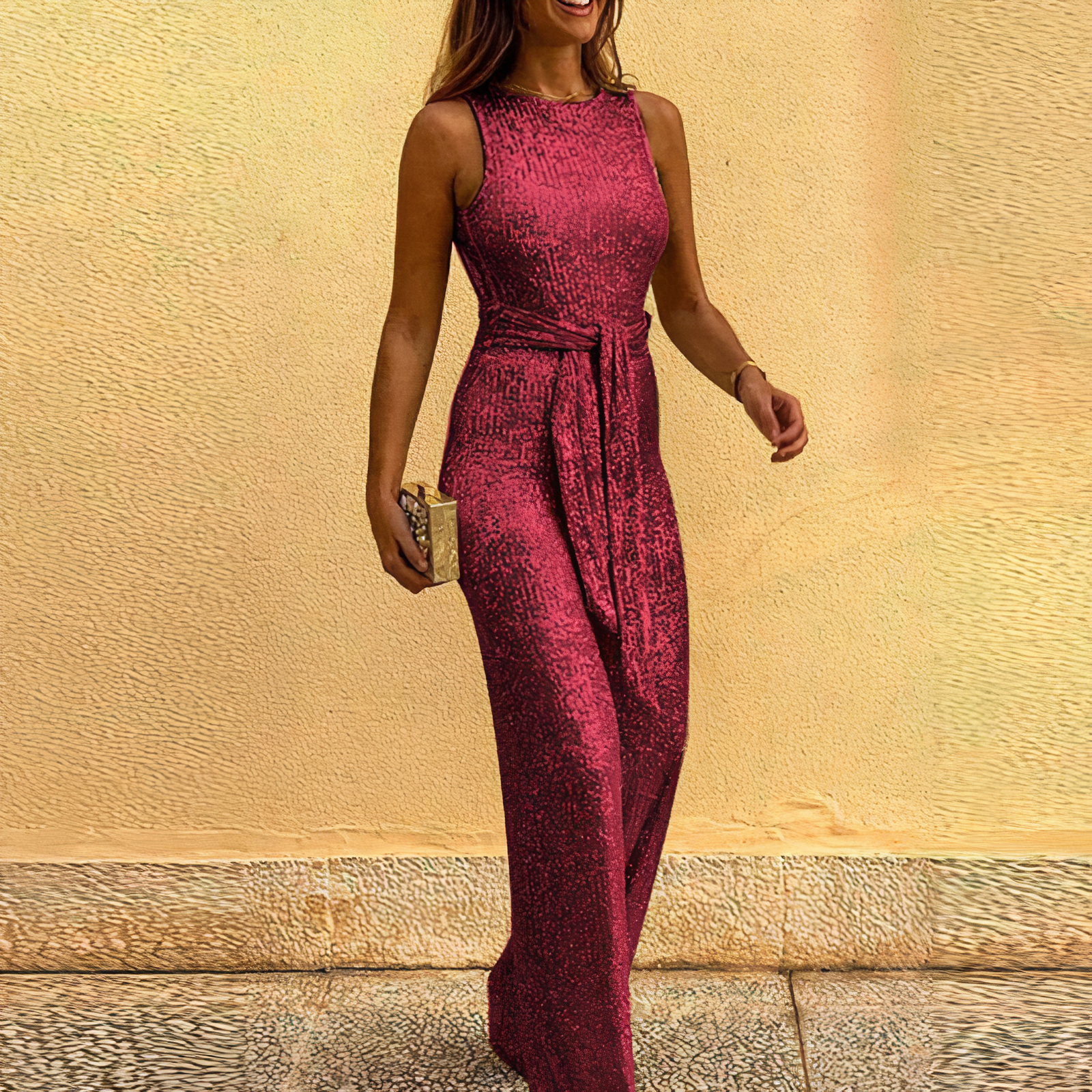 Jumpsuit med glitter