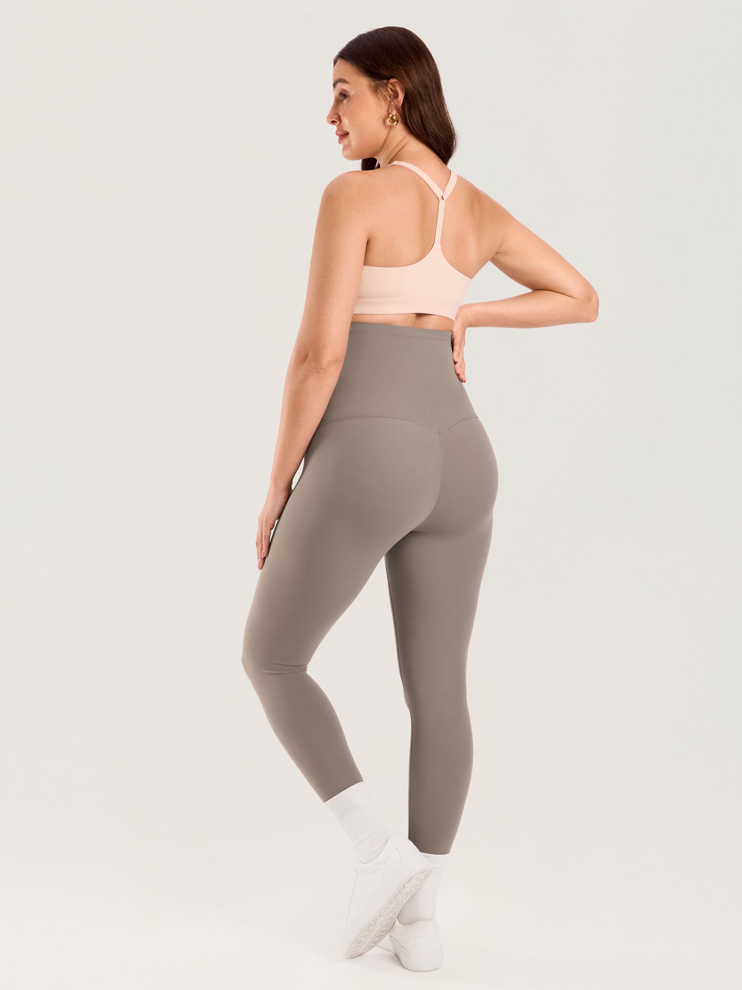 Gravidtights uten søm foran – Natrelax® leggings med høyt liv, 64 cm