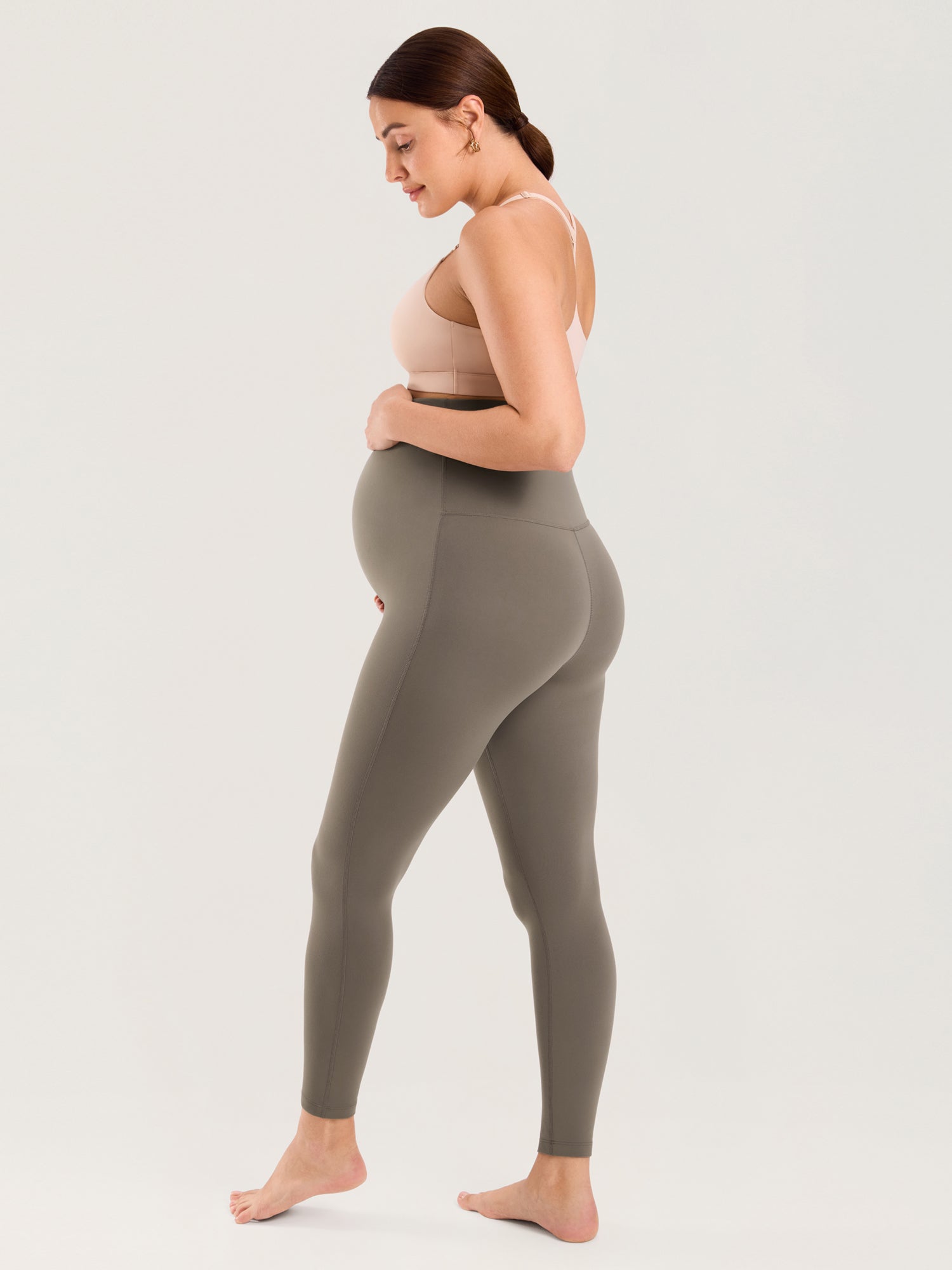 Gravidtights med sømløs front – Natrelax® leggings med høyt liv, 64 cm