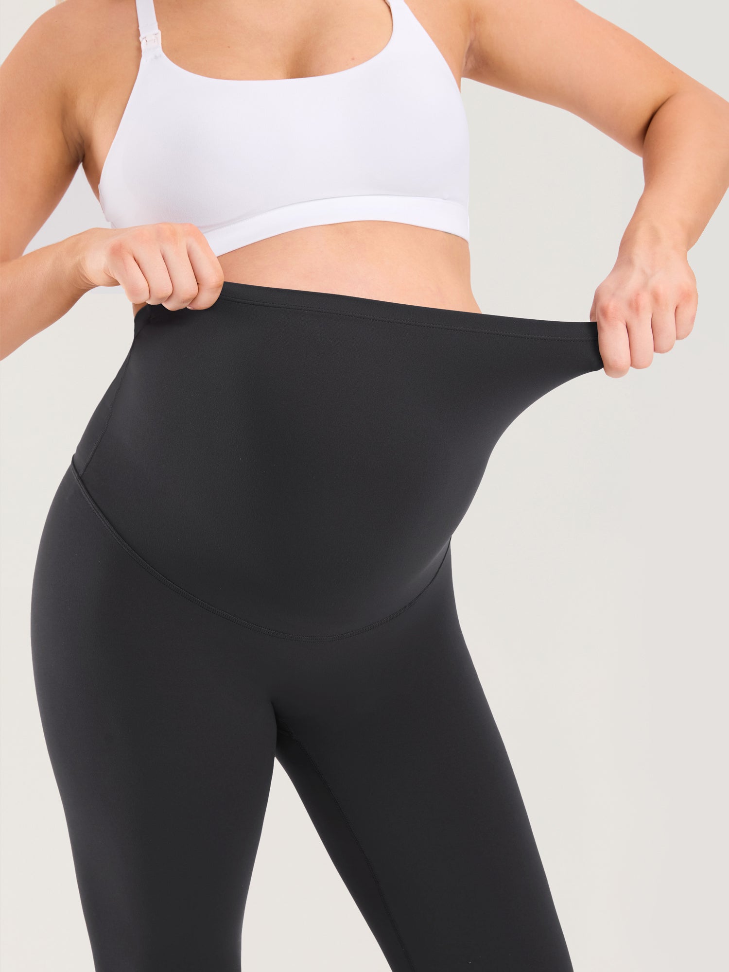 Utsvingte gravidtights uten søm foran – Natrelax® flare leggings, 80 cm
