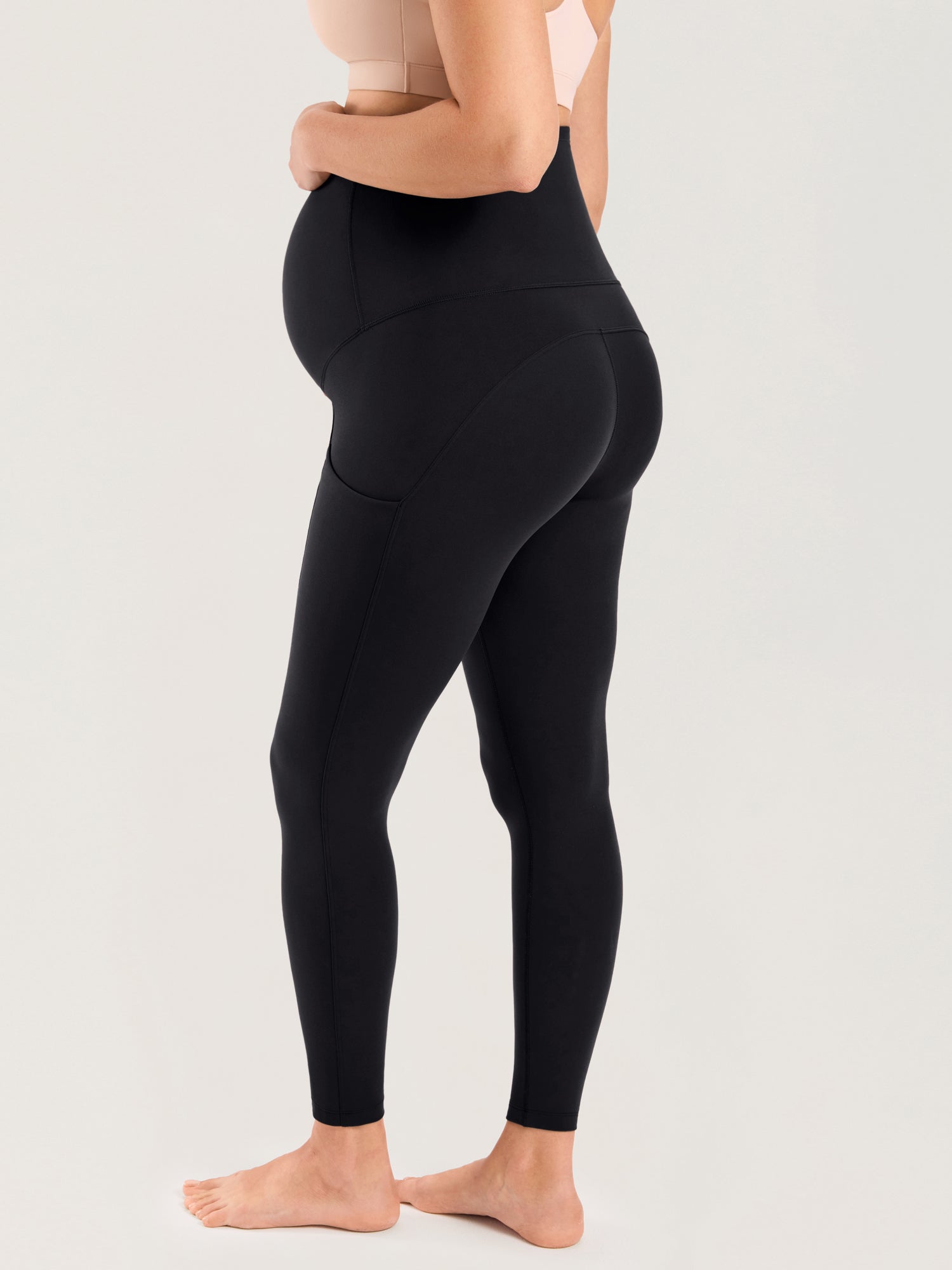 Gravidtights med lommer – Natrelax® leggings med høyt liv, 64 cm