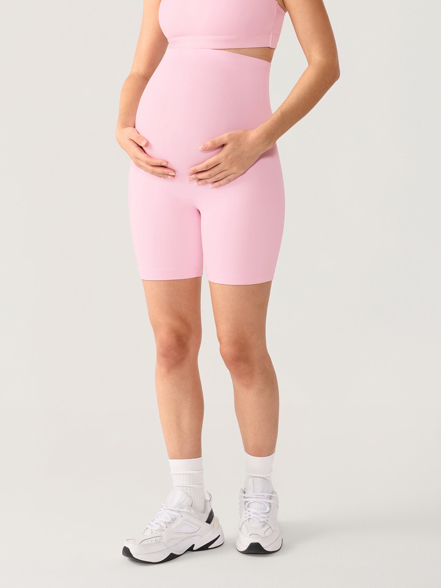 Gravidshorts uten søm foran – Natrelax® shorts med høyt liv, 15 cm