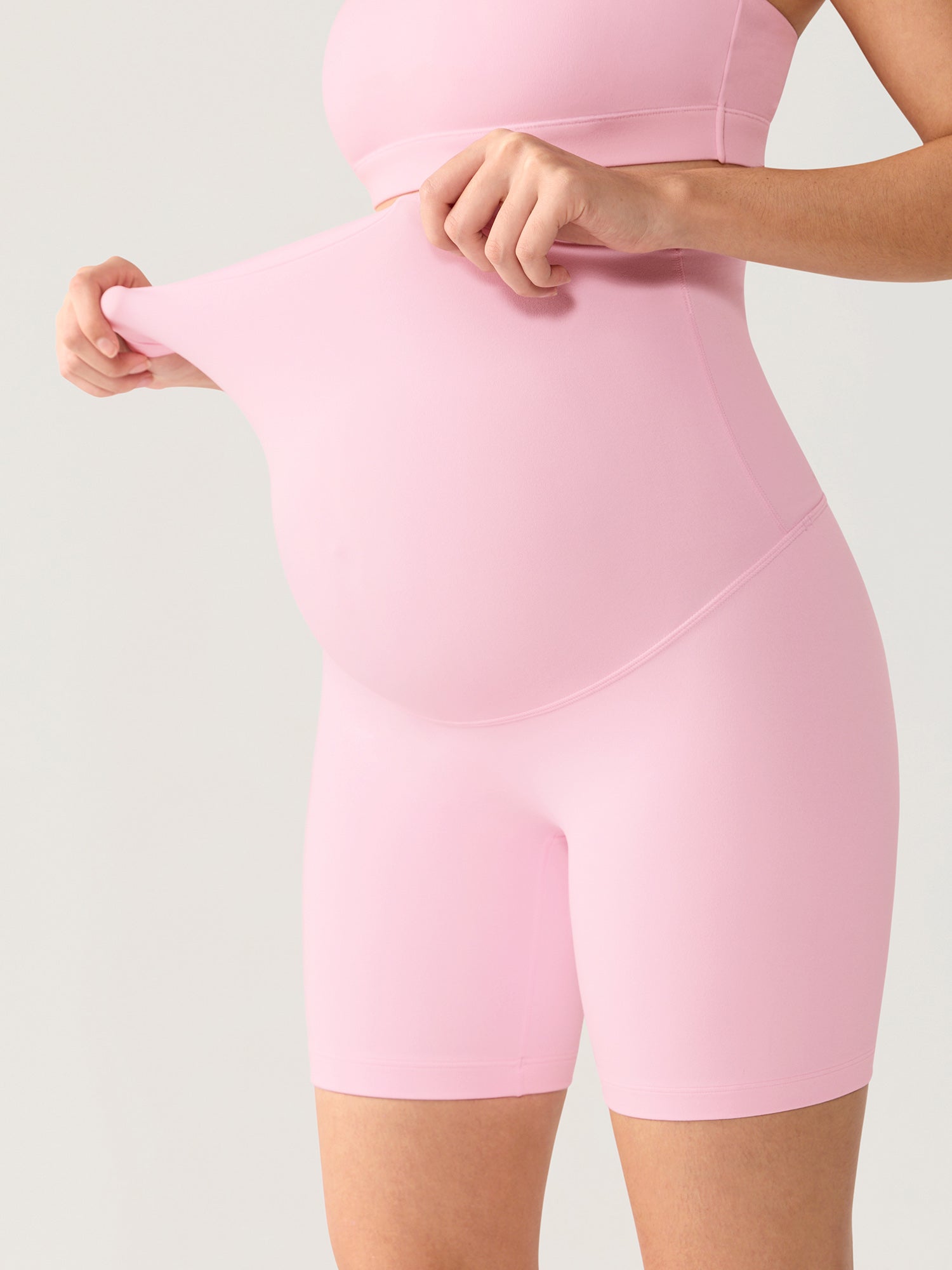 Gravidshorts uten søm foran – Natrelax® shorts med høyt liv, 15 cm