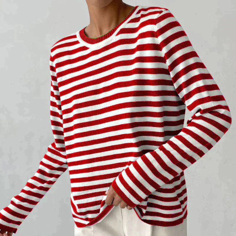 Elegante slående stripete t-skjorter