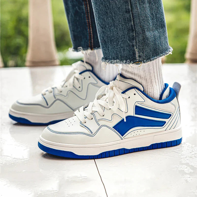 Retro joggesko med lav topp og kontrastfargede detaljer