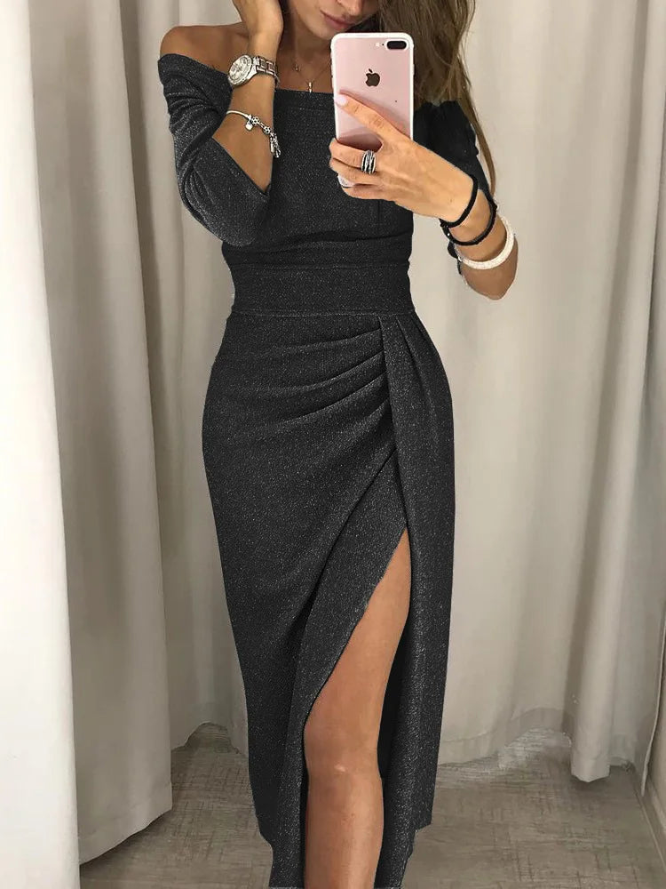 Elegant kjole uten skuldre