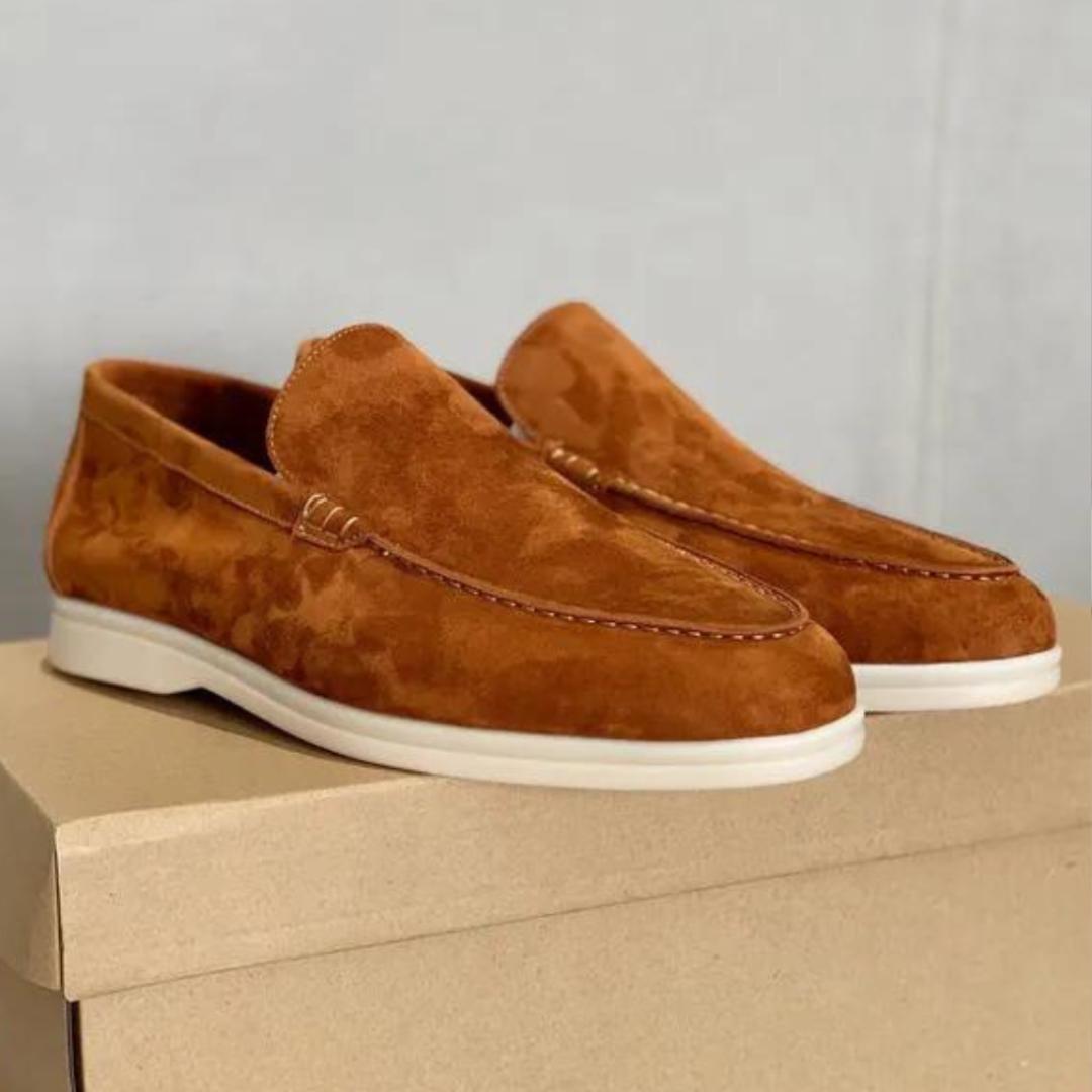 Skinn Slip-On Flat Loafers sko - ergonomiske sko