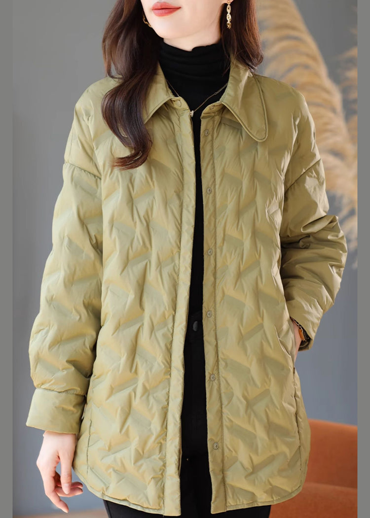 Oversized varm andedunspufferjakke for vinteren