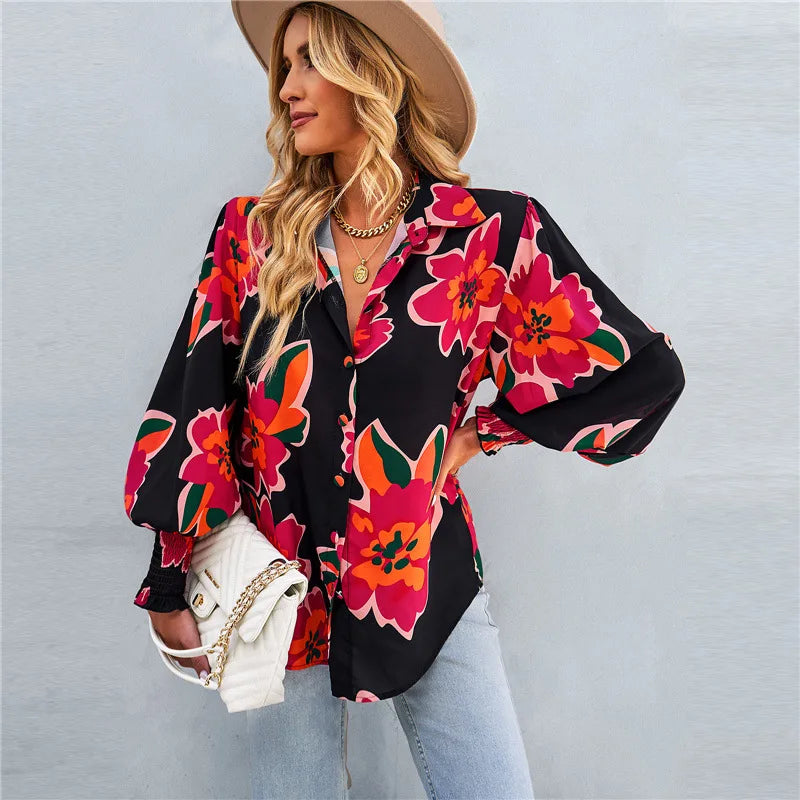 Elegant bluse med knute foran