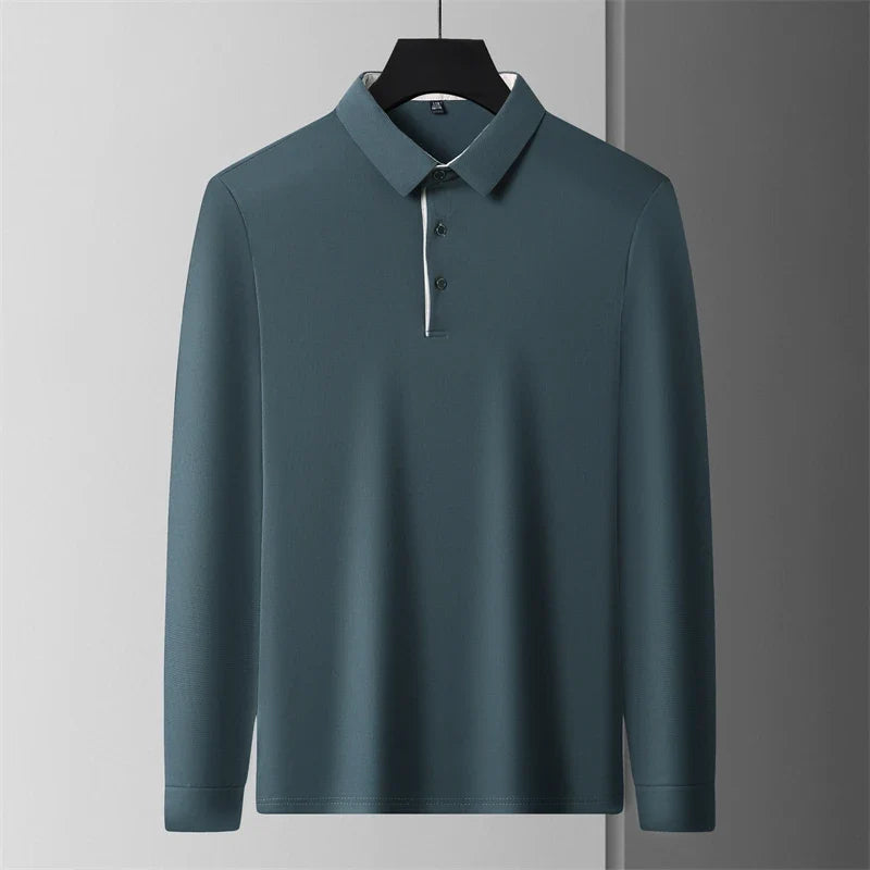 Herre Langermet Polo – Business Casual, Komfortabel & Allsidig