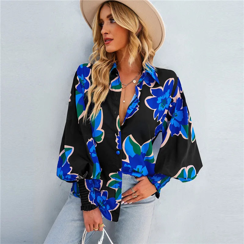 Elegant bluse med knute foran