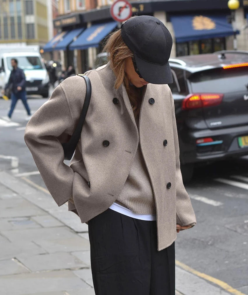 Oversized knappekledd jakke