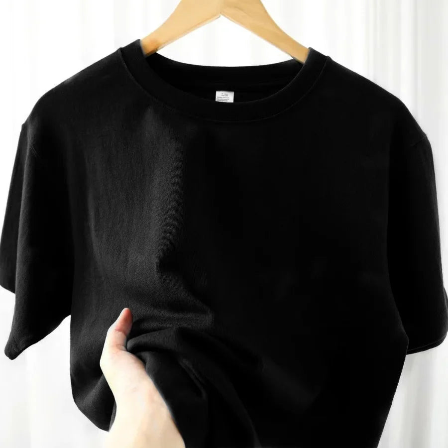 Unisex T-skjorte i 100% Bomull – Sommer Loose Fit, Ensfarget