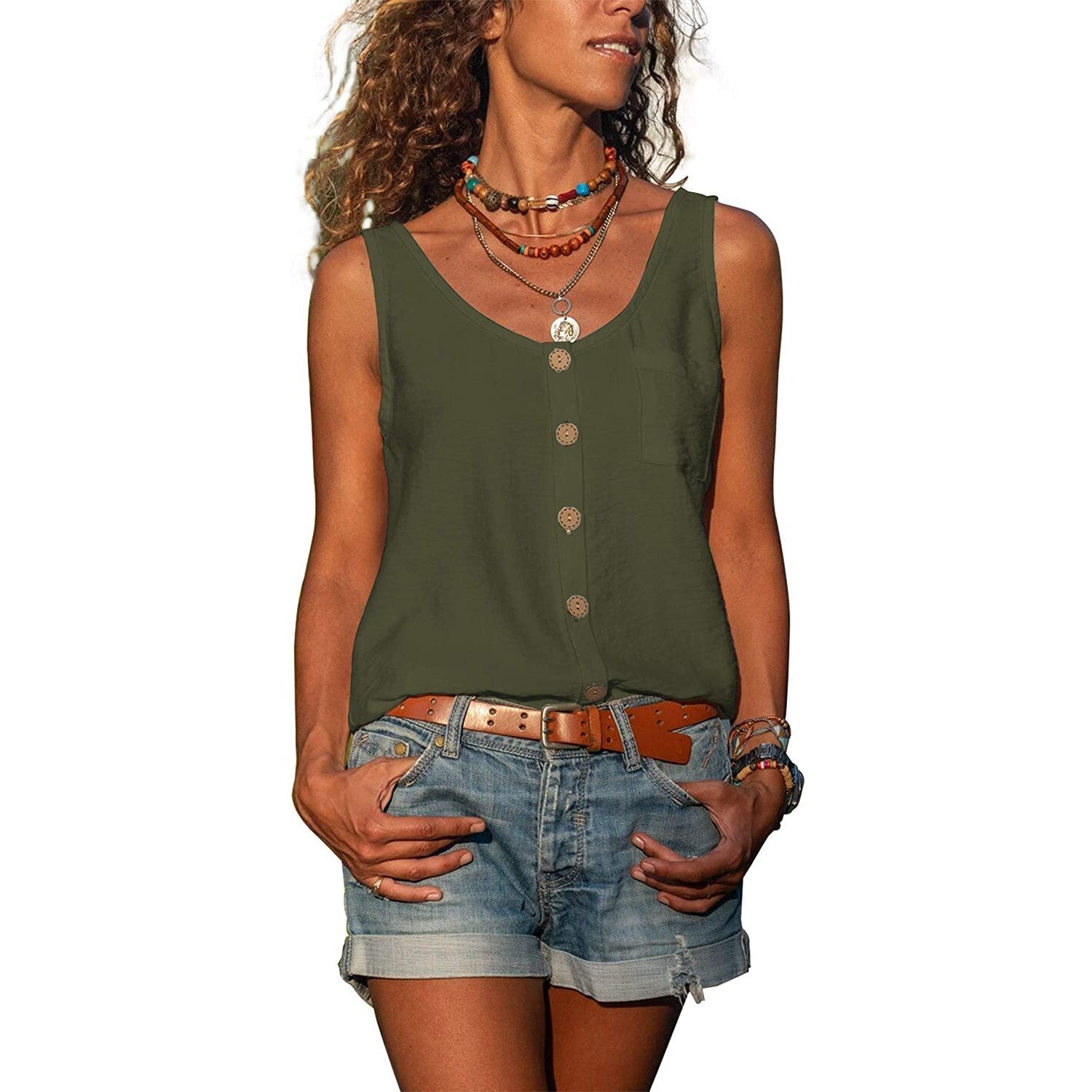 Ibiza Fashion Elegant Tank Top for kvinner