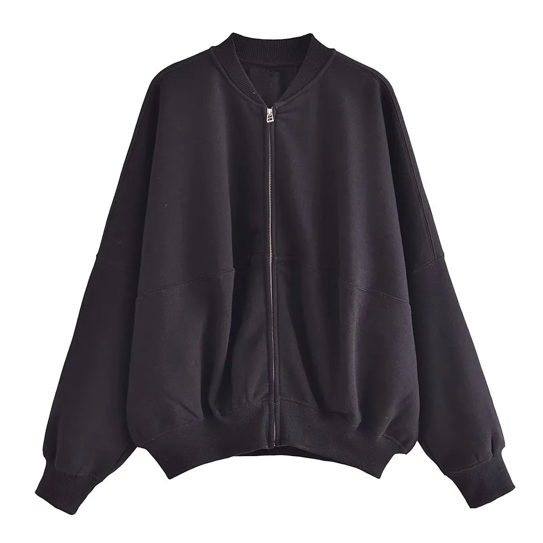 Sett med løs sweatshirt og bukser for kvinner med høy midje