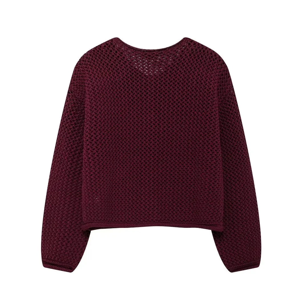 Klassisk Strikket Cardigan for Kvinner – Elegant Vintage Design med Knapper | Koreansk Inspirert Mote til Høst og Vår