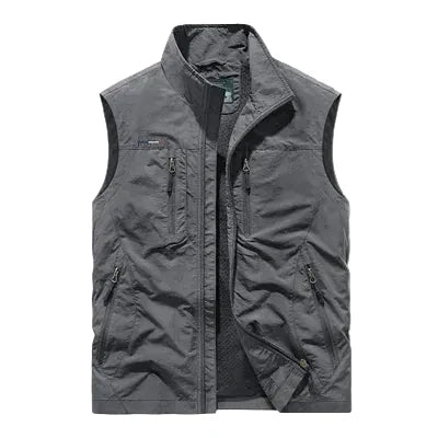Mesh Vest til Herre – Pustende Multi-lomme Outdoor Vest
