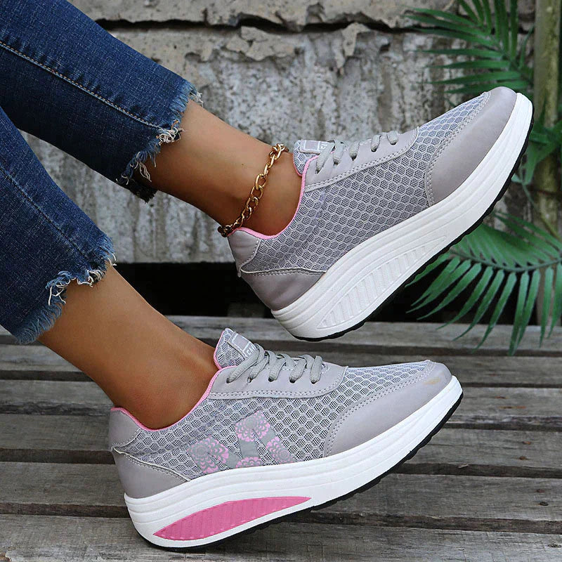 Lace Up Wedge Sneakers – ergonomiske sko