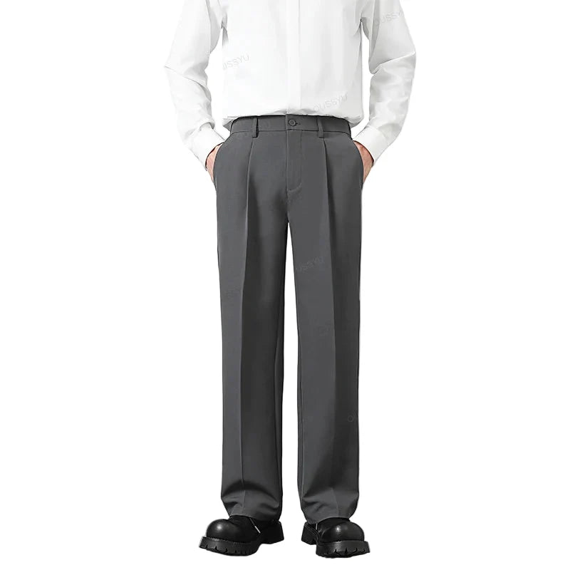 Klassiske Herrebukser – Elastisk Midje & Tidløs Passform | Business Casual Bukser i Koreansk Stil (S–4XL)