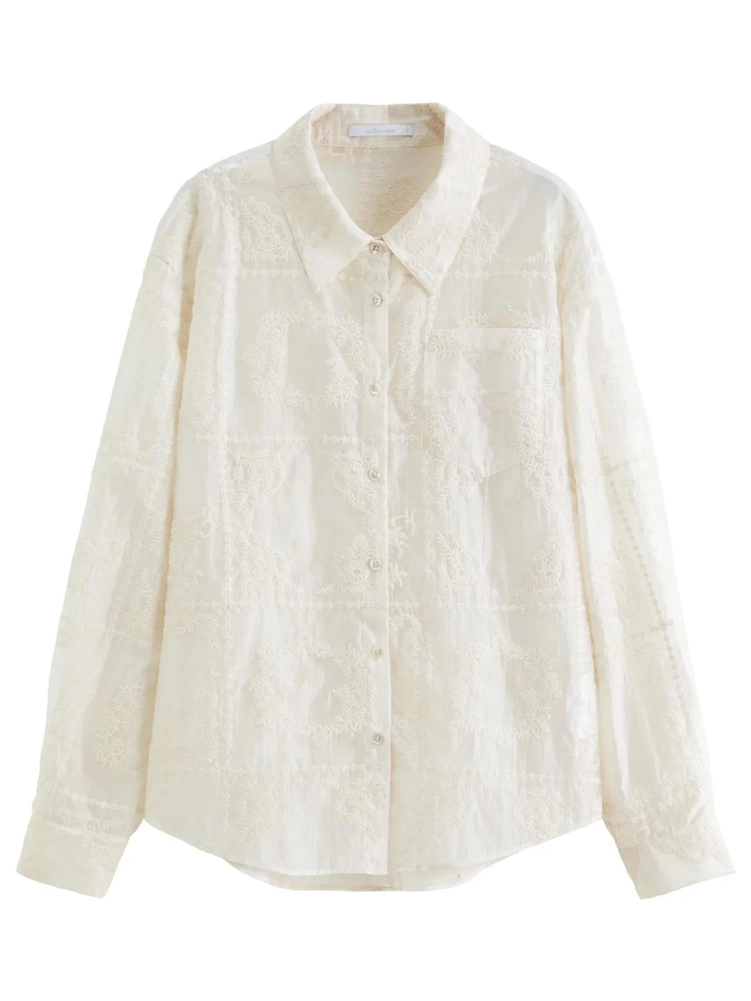 Lett Brodert Bluse til Dame – Elegant Sommertopp for Lag-på-Lag Stil