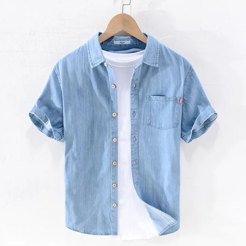 Denimskjorte til Herre – Lett & Kortermet Sommerstil