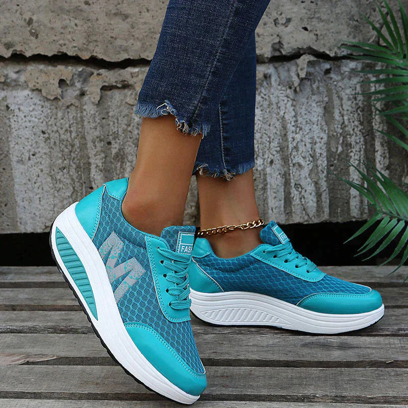 Lace Up Wedge Sneakers – ergonomiske sko