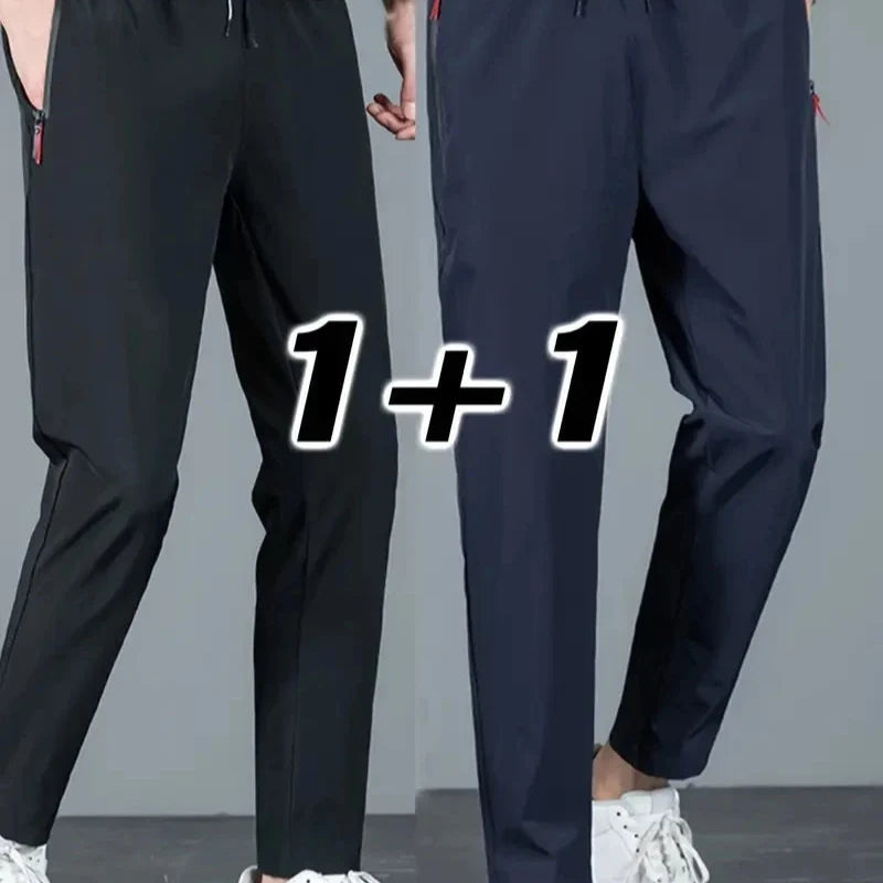 2-pk Herrebukser – Joggebukser med Strikk i Midjen, Klassisk Koreansk Stil