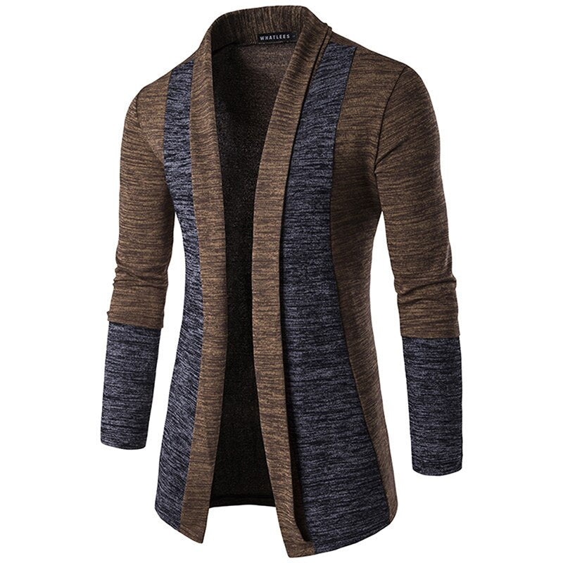 Lang cardigan-genser